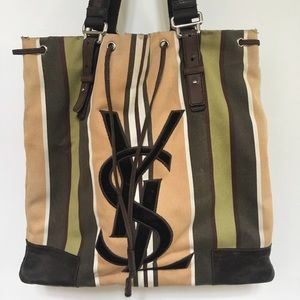 YSL canvas shopping bag.